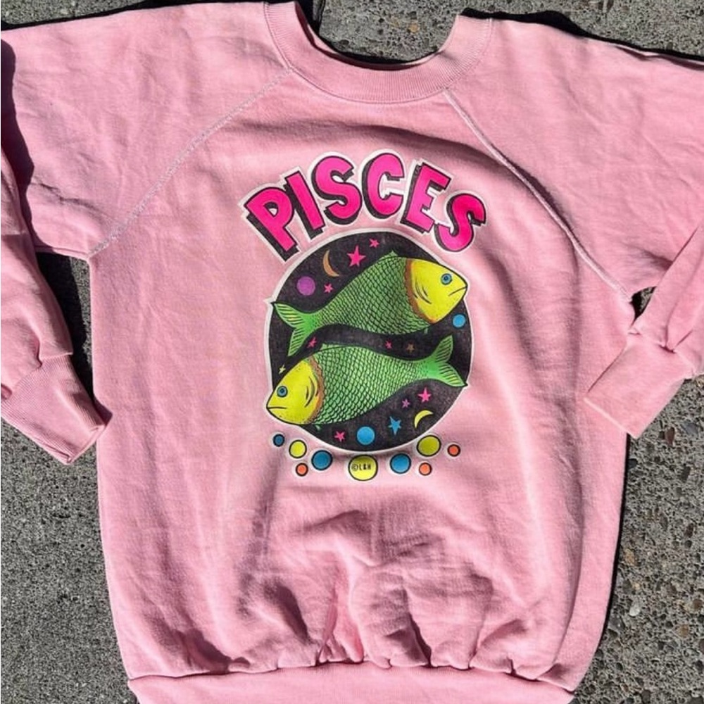 Vintage Pink Pisces Sweatshirt